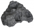 Réplica do meteorito antes do corte em lâminas. Gesso pintado (68 x 55 x 23 cm)